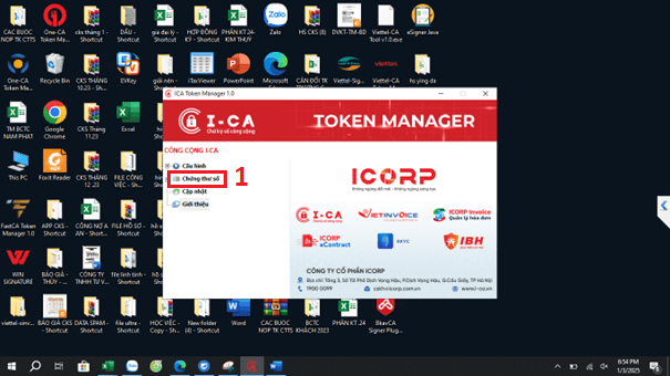 giấy chứng nhận chứng thư số ica