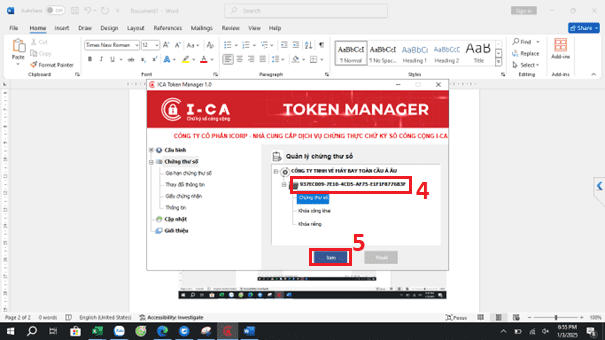 số seri chữ ký số ica