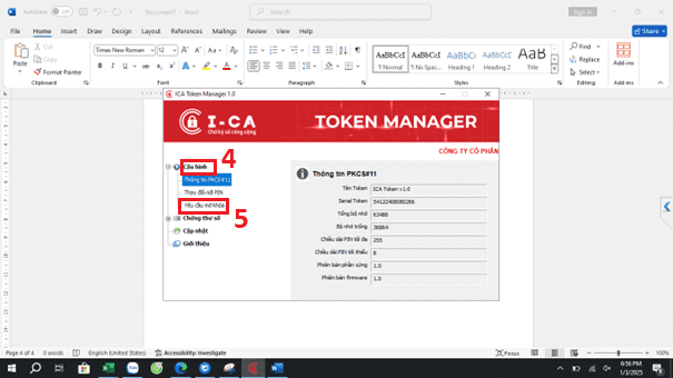 thay đổi mã PIN chữ ký số ica