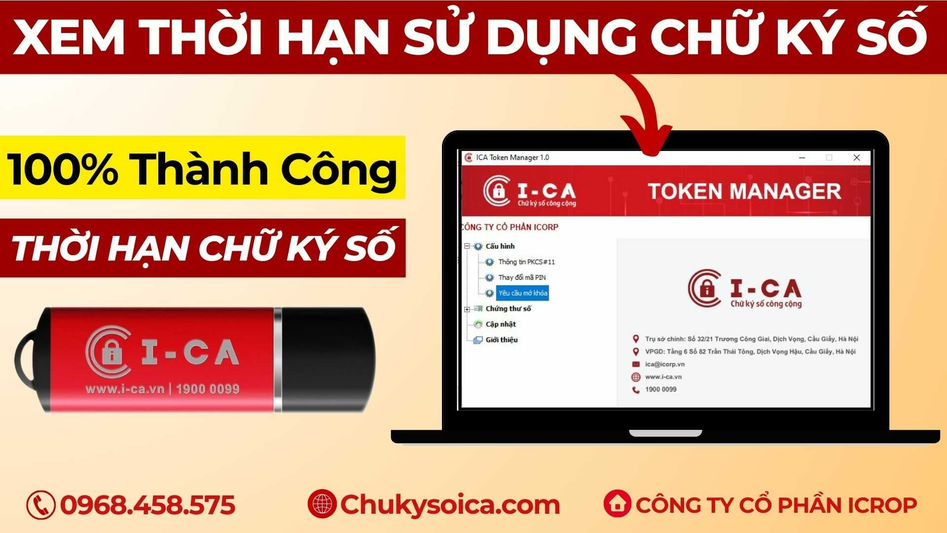 Xem thời hạn chữ ký số ica