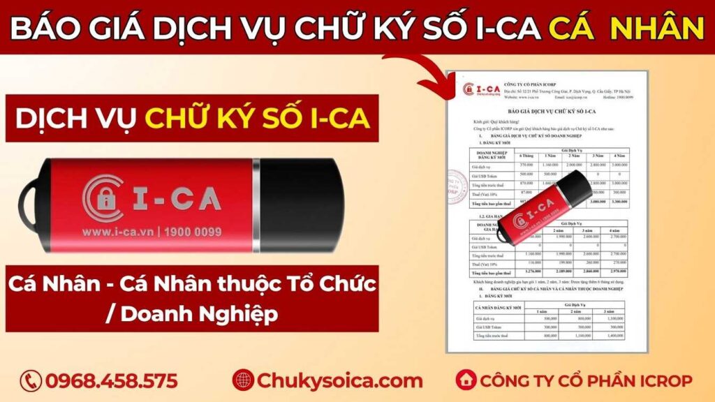 BÁO GIÁ DỊCH VỤ CHỮ KÝ CÁ NHÂN