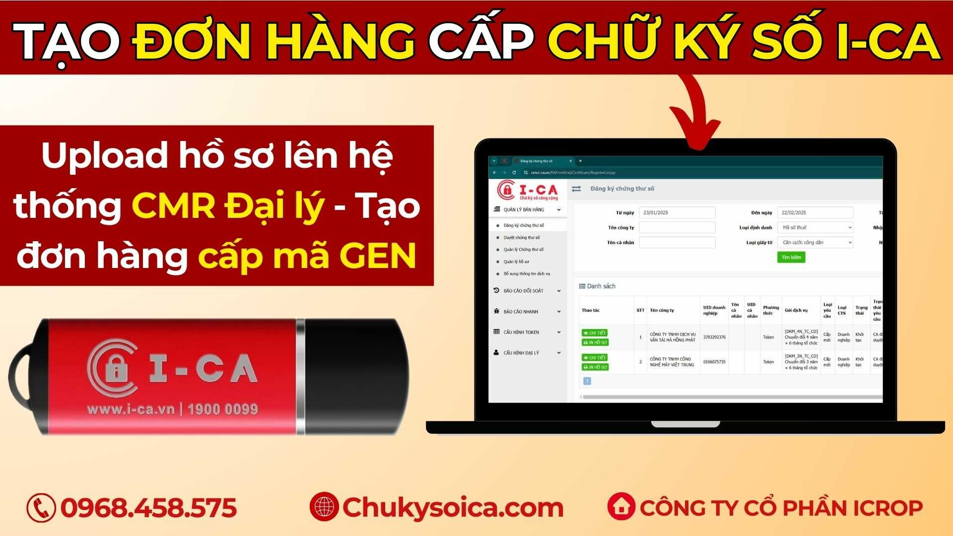 Các bước tạo đơn hàng chữ ký số cho Đại Lý Các bước tạo đơn hàng chữ ký số cho Đại Lý