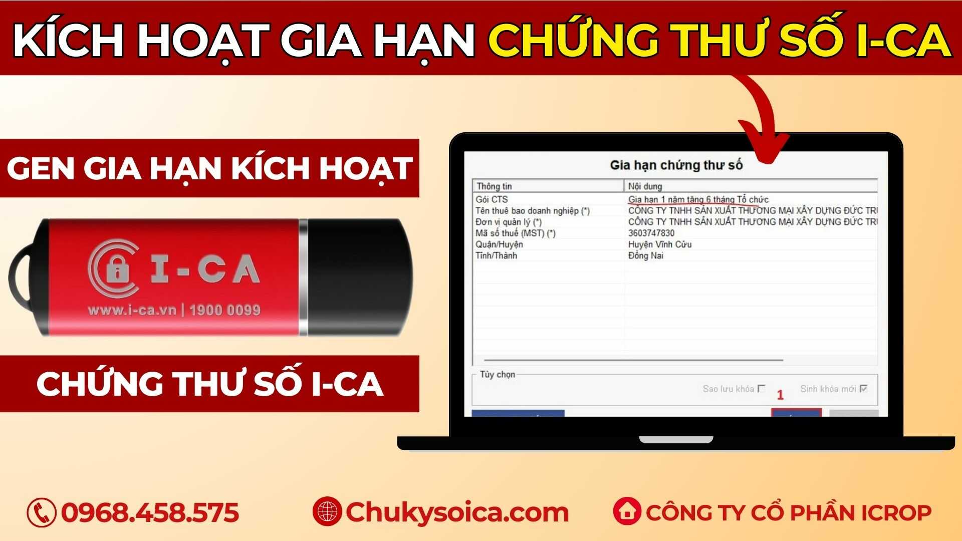Kích hoạt gia hạn chứng thư số ICA