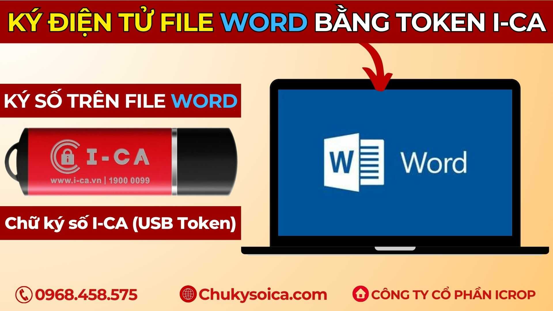 Cách ký điện tử trên Word bằng chữ ký số I-CA