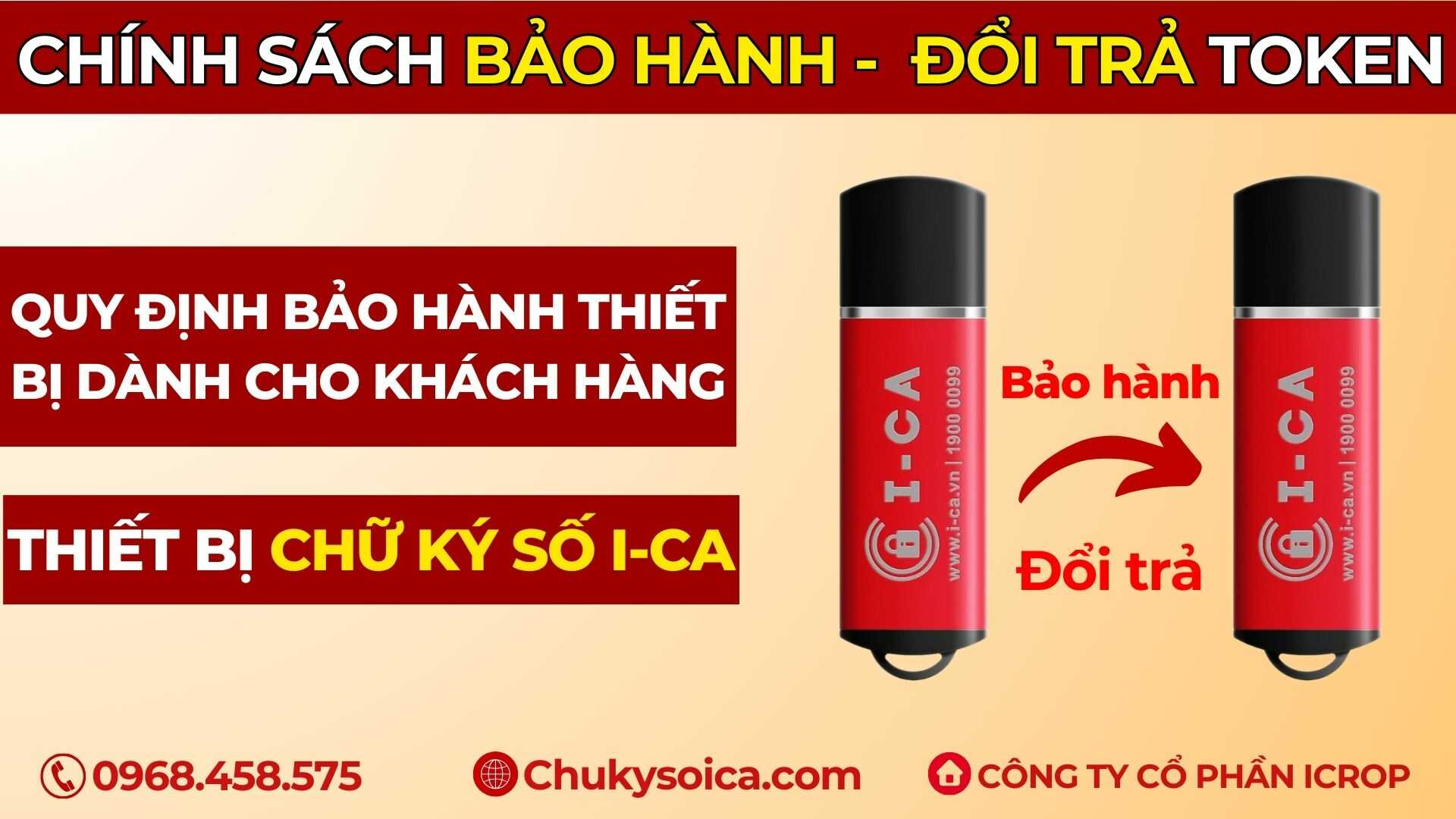 Chính sách bảo hành thiết bị Token