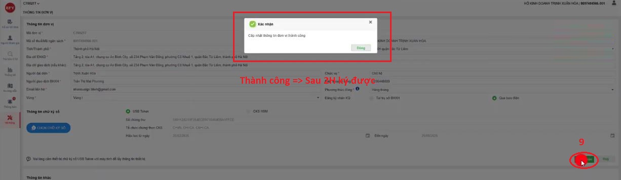 Đăng ký chữ ký số trên phần mềm Bảo Hiểm Xã Hội EFY-BHXH Đăng ký chữ ký số trên phần mềm Bảo Hiểm Xã Hội EFY-BHXH