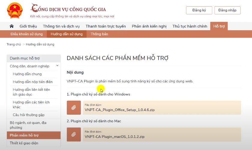 Đăng ký tài khoản Dịch Vụ Công Quốc Gia