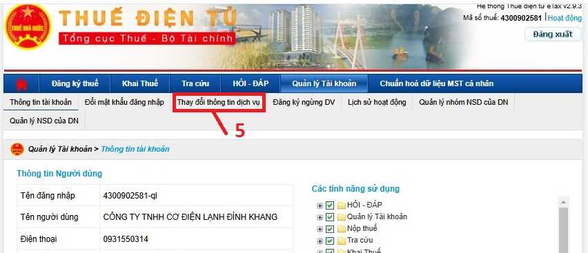 Đăng ký tài khoản ngân hàng doanh nghiệp trên Thuế Điện Tử