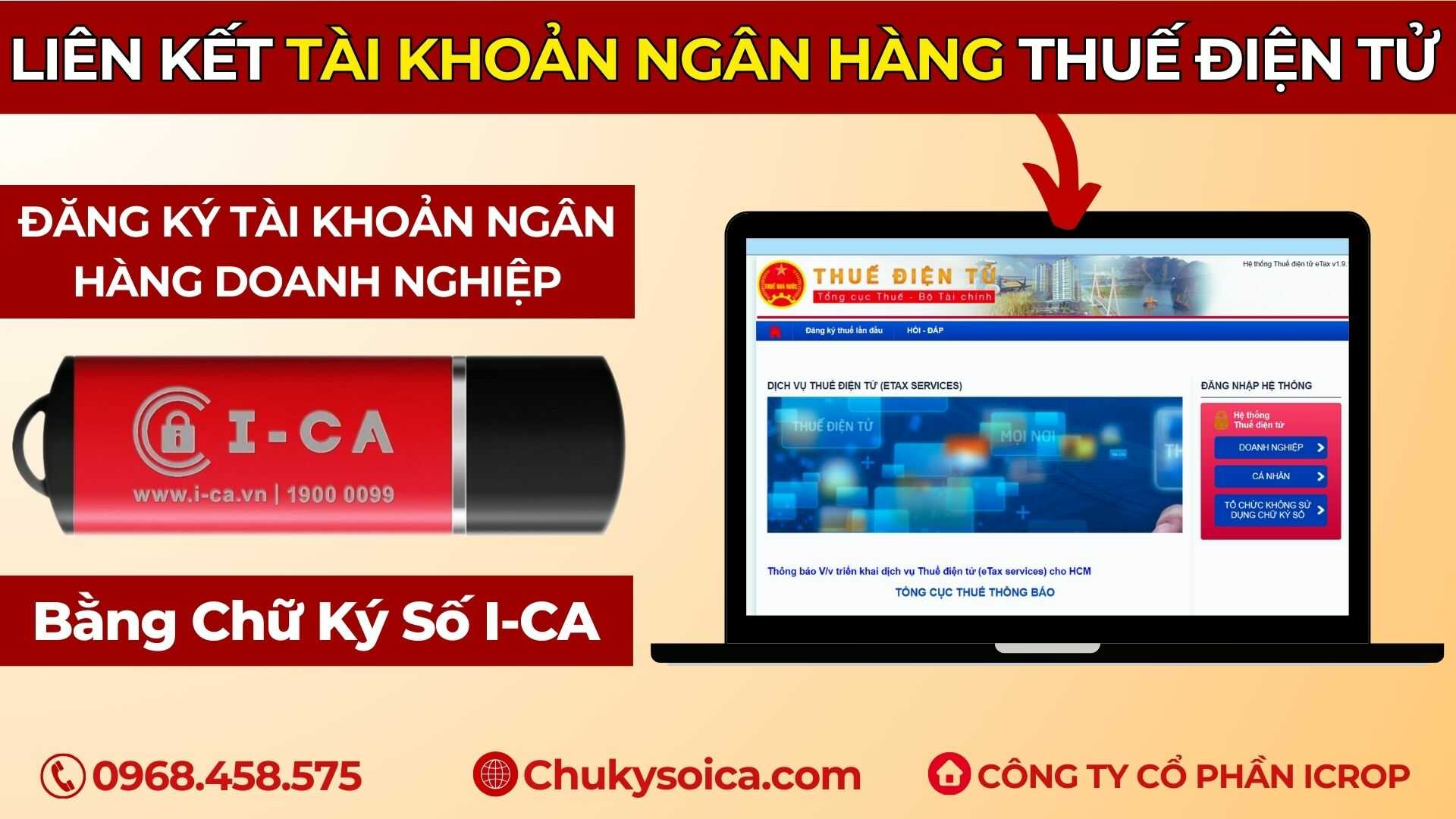 Đăng ký tài khoản ngân hàng doanh nghiệp trên Thuế Điện Tử