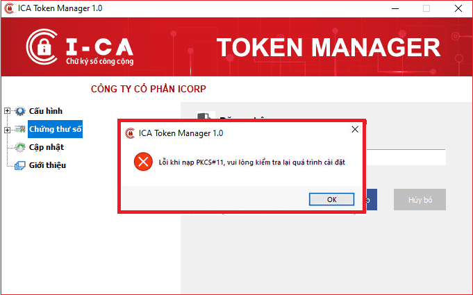 Fix Lỗi PKCS #11 trên CHỮ KÝ SỐ I-CA Fix Lỗi PKCS #11 trên CHỮ KÝ SỐ I-CA