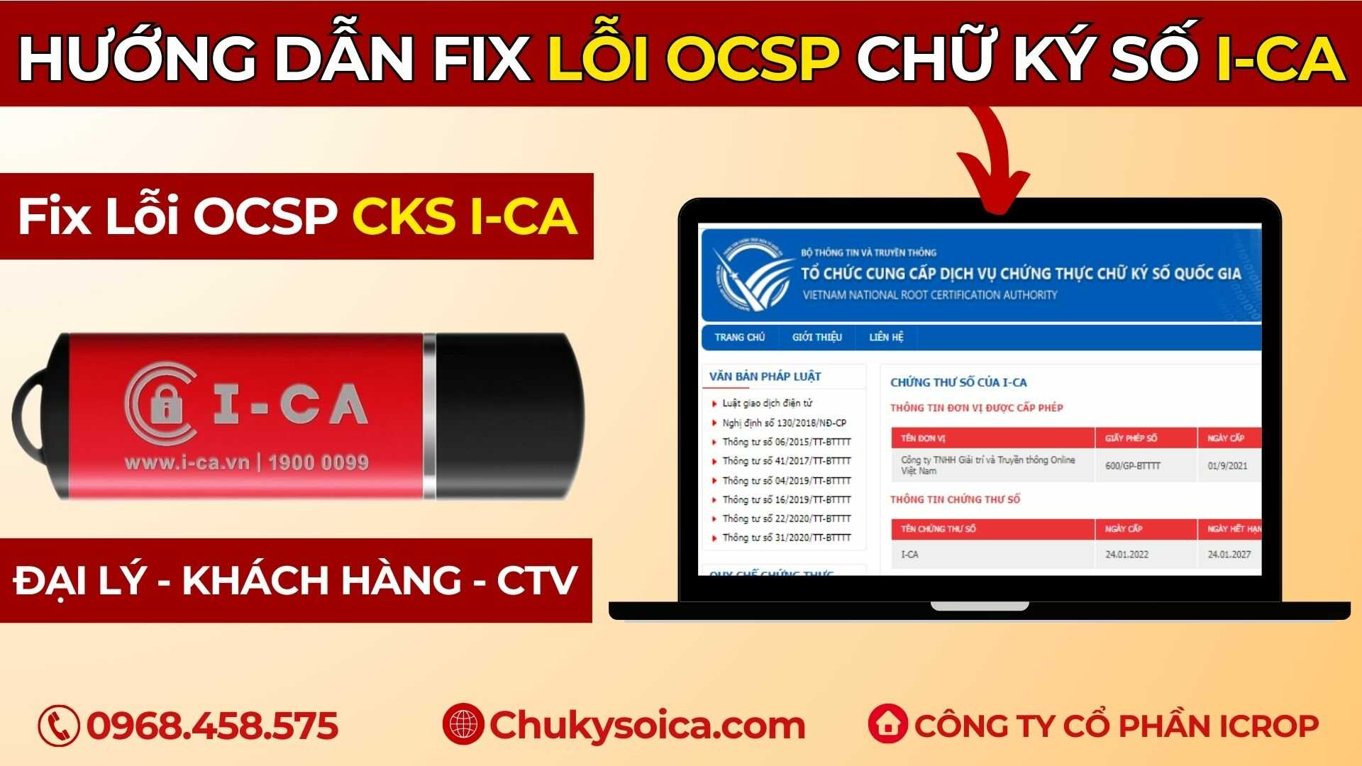 Hướng dẫn sửa lỗi OCSP USB Token I-CA