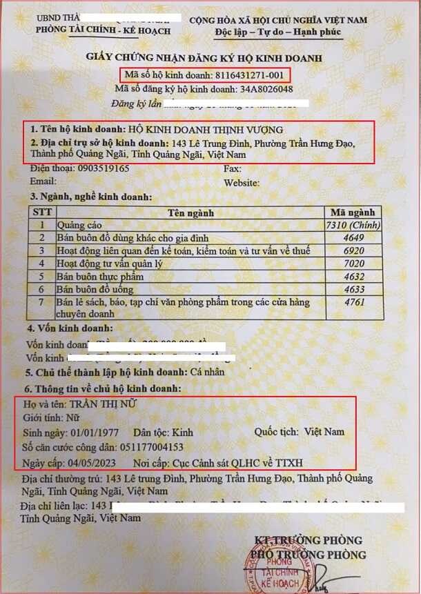 Soạn hồ sơ đăng ký chữ ký số cho Hộ Kinh Doanh