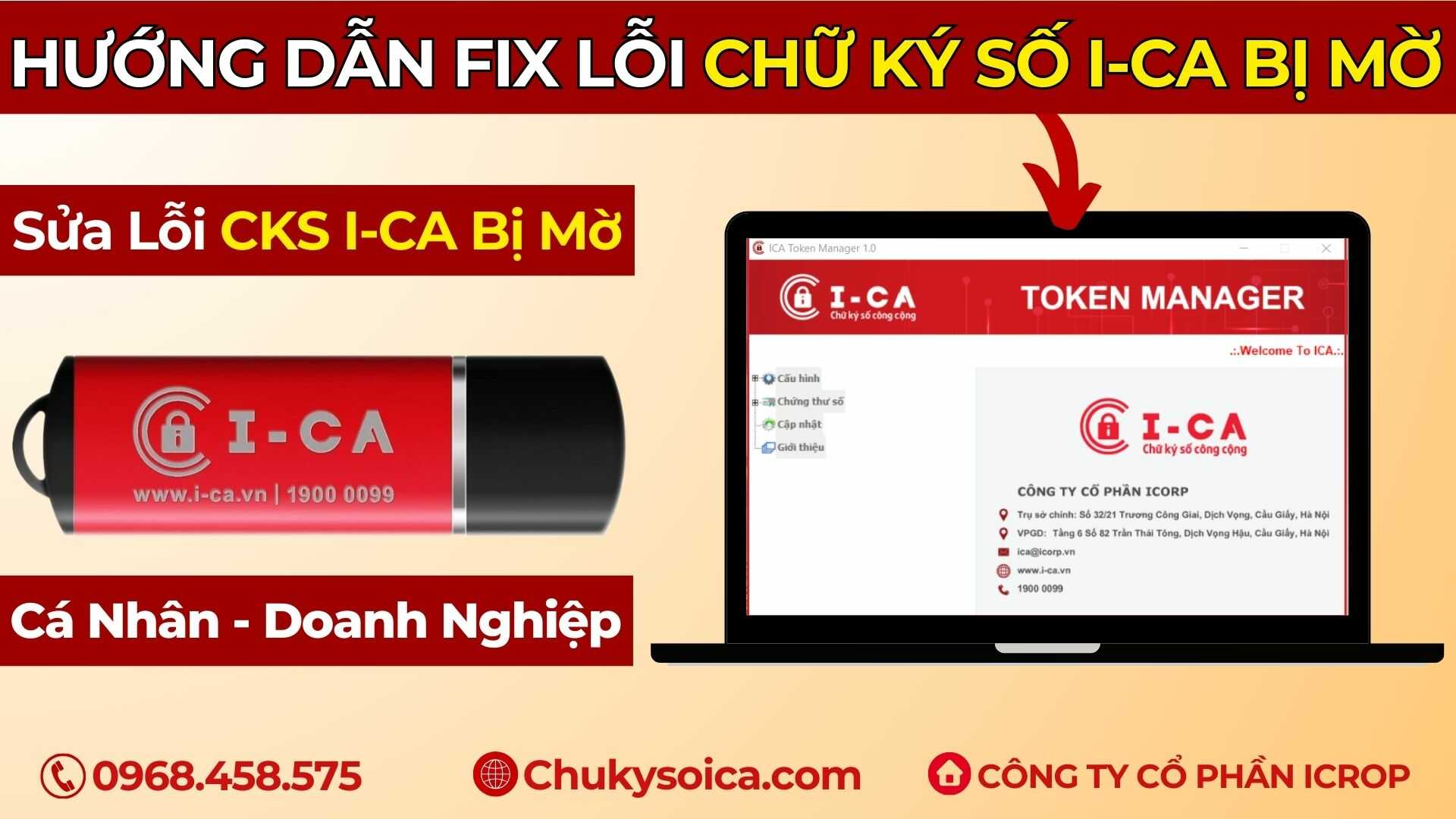 Sửa lỗi Chữ Ký Số I-CA bị mờ