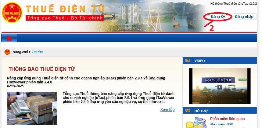 đăng ký tài khoản thuế điện tử bằng chữ ký số ica