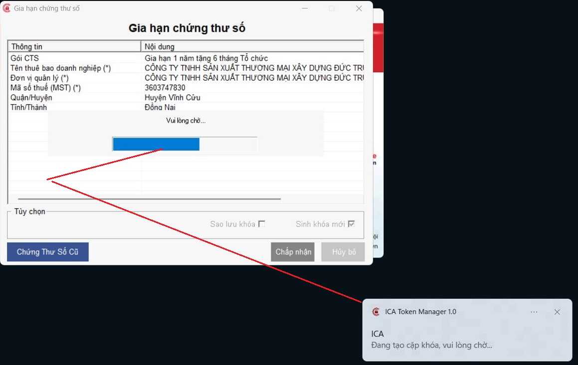 kích hoạt gia hạn chứng thư số I-CA