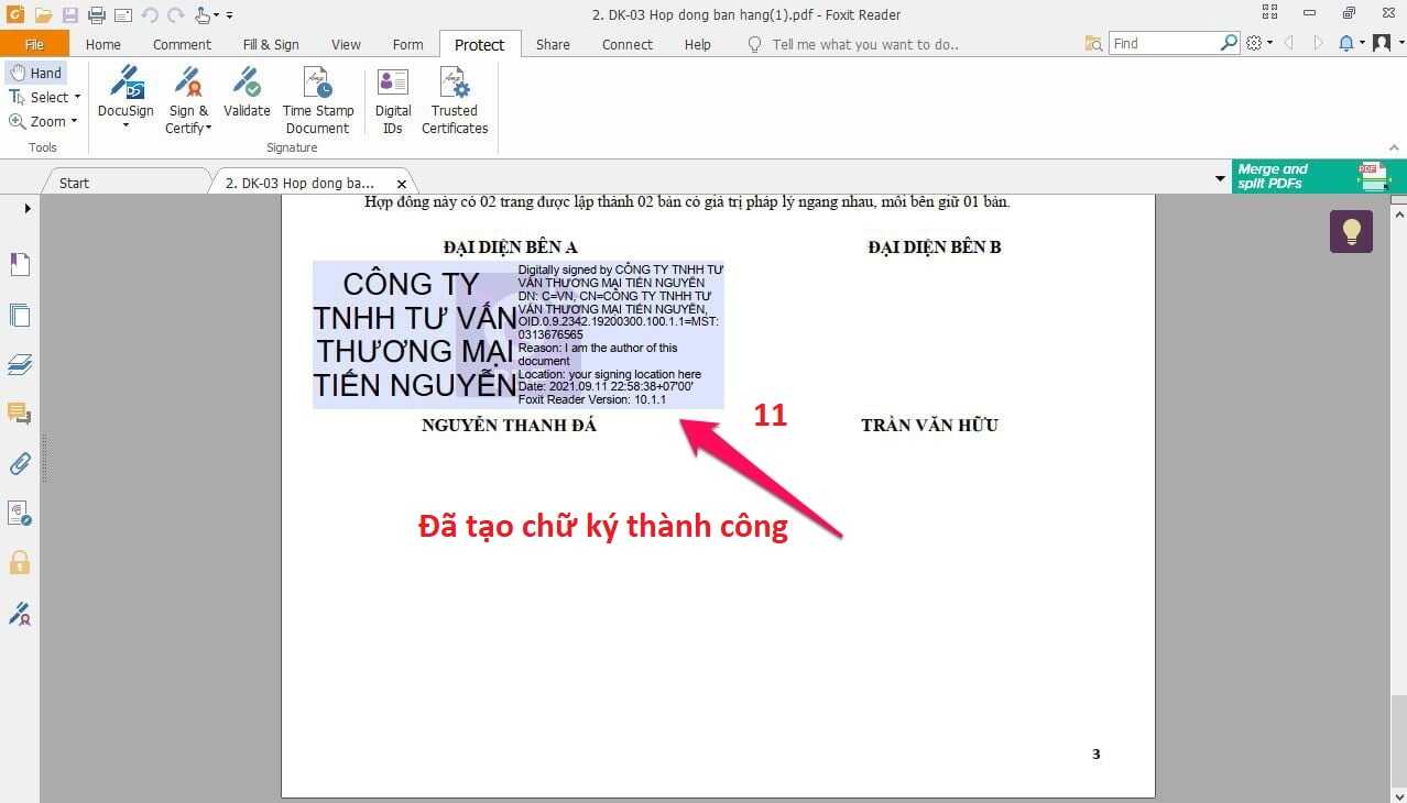 Tạo chữ ký điện tử file PDF bằng chữ ký số I-CA
