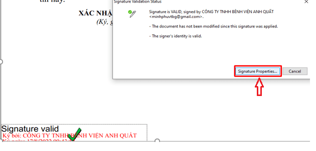 lỗi ký PDF chữ ký số hiện dấu Hỏi chấm màu vàng
