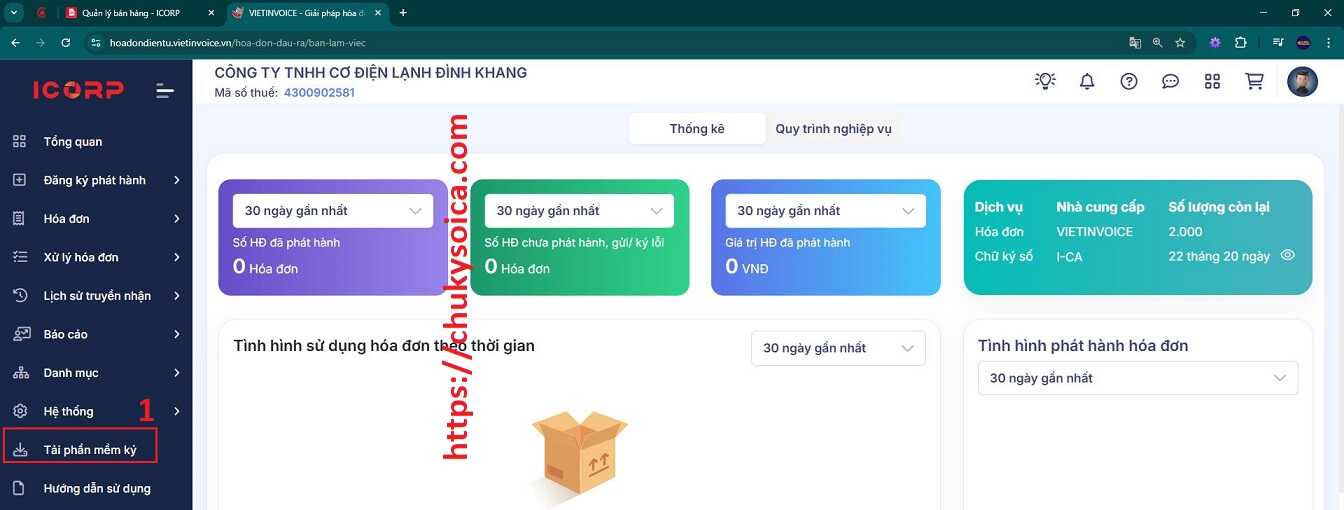 Cài đặt phần mềm ký số hóa đơn VietinvoiceSign