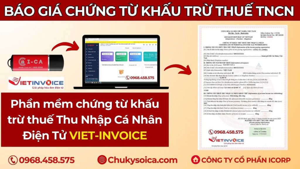 Báo giá chứng từ khấu trừ thuế tncn VIETINVOICE
