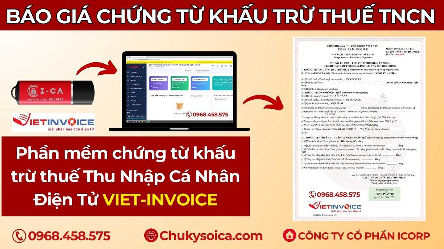 Báo giá chứng từ khấu trừ thuế tncn VIETINVOICE