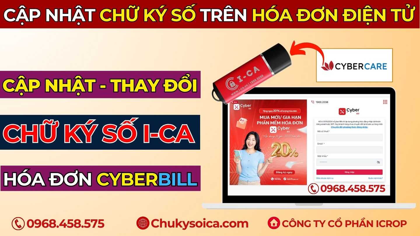 Thay đổi Chữ Ký Số trên phần mềm hóa đơn CYBERBILL