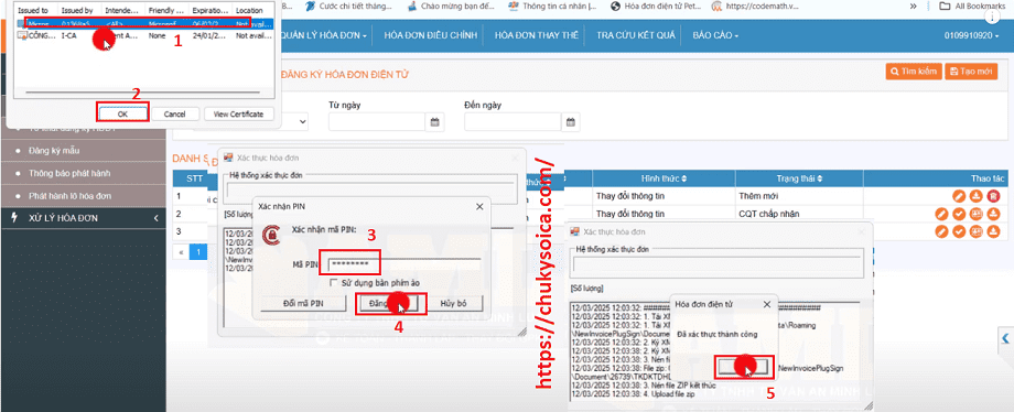 Thay đổi chữ ký số trên phần mềm hóa đơn NEWINVOICE