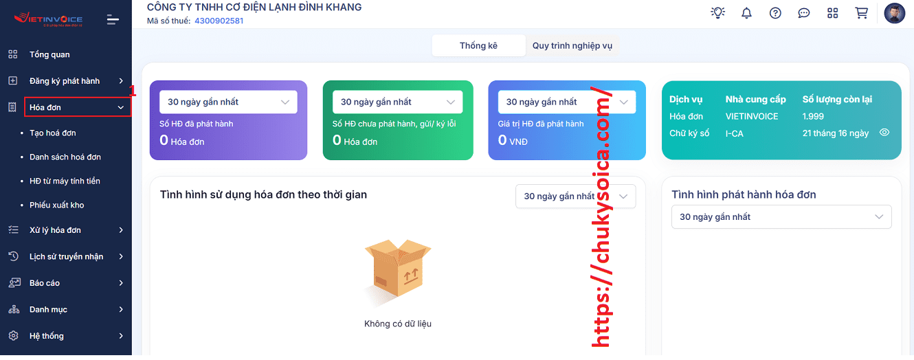 hướng dẫn xuất hóa đơn phần mềm VietInvoice