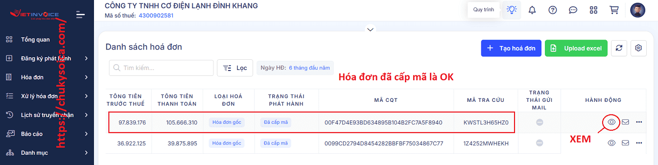 hướng dẫn xuất hóa đơn phần mềm VietInvoice