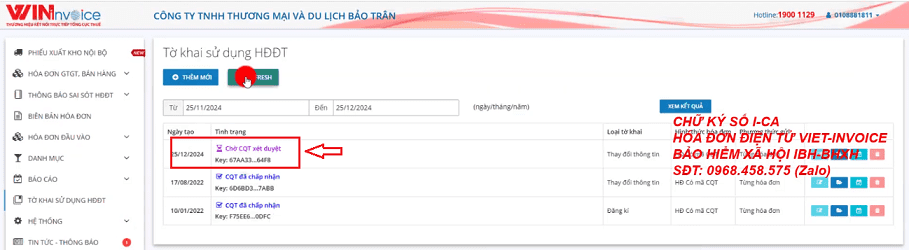 thay đổi chữ ký số trên hóa đơn Wininvoice