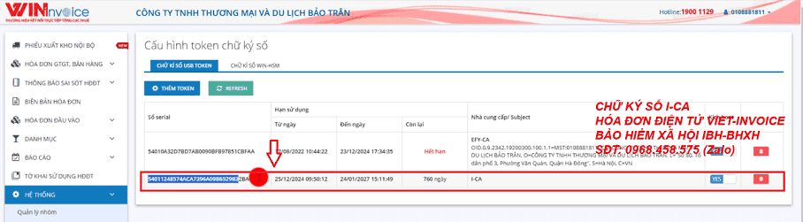 thay đổi chữ ký số trên hóa đơn Wininvoice