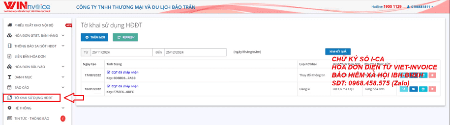 thay đổi chữ ký số trên hóa đơn Wininvoice