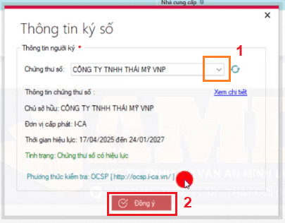 thay đổi chữ ký số trên phần mềm Cyberbill