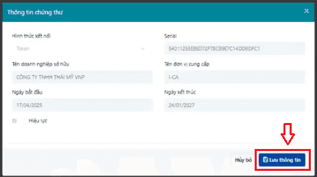 thay đổi chữ ký số trên phần mềm Cyberbill
