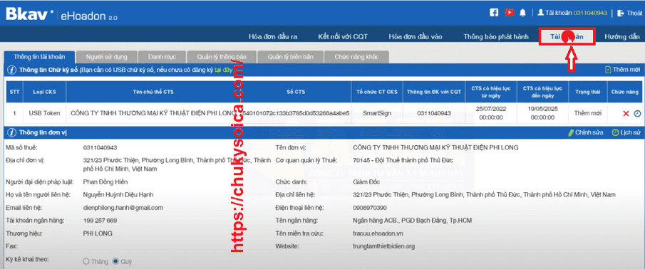 Cập nhật chữ ký số trên phần mềm hóa đơn Bkav (eHoadon) Cập nhật chữ ký số trên phần mềm hóa đơn Bkav (eHoadon)