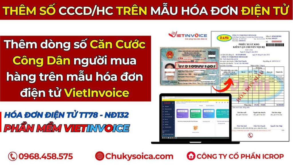 Thêm số CCCD người mua hàng trên mẫu hóa đơn VietInvoice