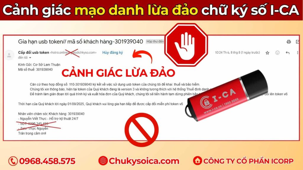 Cảnh giác mạo danh lừa đảo chữ ký số I-CA