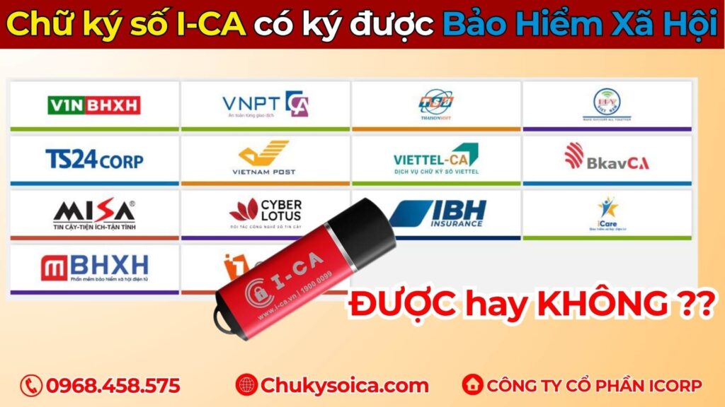 Chữ ký số ICA ký được Bảo Hiểm Xã Hội không