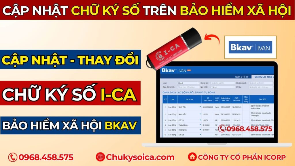 Cập nhật Chữ Ký Số trên phần mềm Bảo Hiểm Xã Hội BKAV